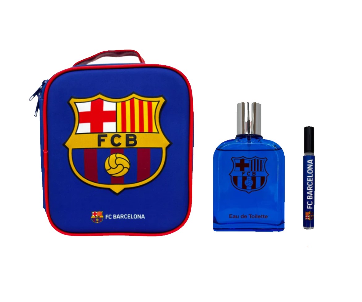 Gift set fc barcelona zip case